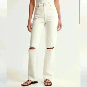 Abercrombie & Fitch the 90s Straight Ultra High Rise